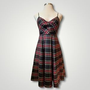 J. Crew Dress in Black Stewart Tartan